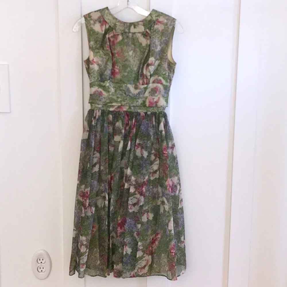 Vintage 1950’s chiffon floral dress